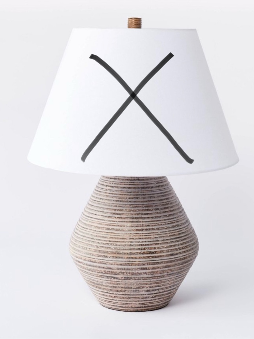 Assembled Resin Table Lamp Base ONLY Tan - Threshold designed with Studio McGee